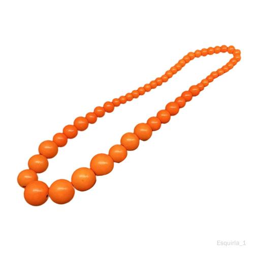 Collier Fait Main Avec Perles En Collier Bijoux De Vacances Durables Pour Anniversaire Anniversaire Nouvel An Quotidien Portant Épouses Orange