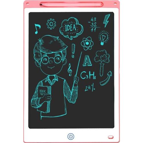 Rose)Tablette d'écriture LCD 8,5 pouces couleur, ardoise magique