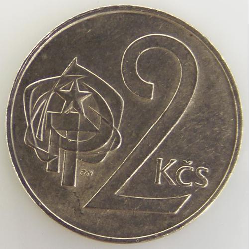 Tchécoslovaquie 2 Koruny Cuivre-Nickel Ttb 1989 Tchèque (République) - Pièce De Monnaie