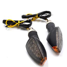 2Pcs Indicateurs De Moto, LED Clignotants Lumières, 12 V Étanche Indicateur  De Roulement Clignotant Universel pour Moto Scooter Quad Cruiser Off Road