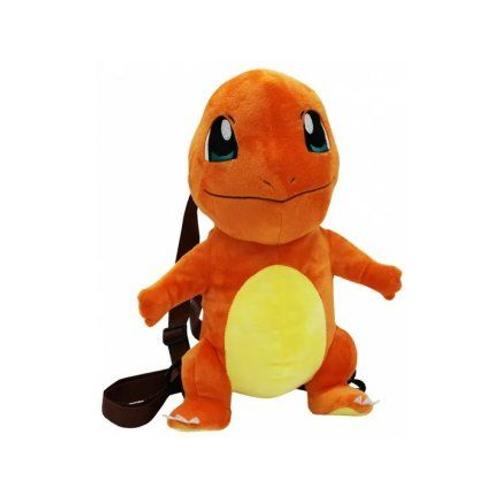 Sac À Dos Peluche Pokémon Salamèche 34 Cm - Set Peluche + 1 Carte Tigre