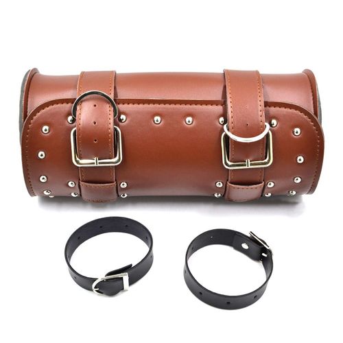 Model 3 Sac À Outils De Moto En Forme De Baril Pour Guidon, Sacoche De Fourche Avant Pour Harley Chopper Bobber Cruiser Sportster Xl 883 1200 ""Nipseyteko""