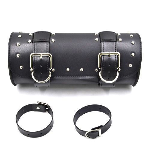 Model 2 Sac À Outils De Moto En Forme De Baril Pour Guidon, Sacoche De Fourche Avant Pour Harley Chopper Bobber Cruiser Sportster Xl 883 1200 ""Nipseyteko""