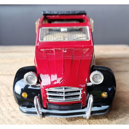 Citroën 2cv Charleston Rouge & Noire Toit Ouvrant 1966 Solido Prestige Ref.8040-Solido