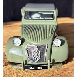 Citroën 2 Cv Grise 1952 Maisto 1/18 (Avec Plaque D'immatriculation À L'avant)-Maisto