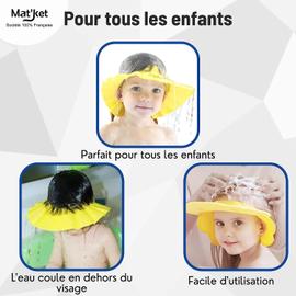 3Pcs Bonnet bain bebe, Reglable, Accessoires Bebe Parfait Pour