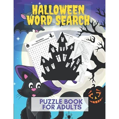 Halloween Word Search Puzzle Book For Adults And Teens: Happy Halloween Word Search For Adults | Large Print Word Search Puzzles With Solutions For Adults And Teens. Halloween Gifts For Adult