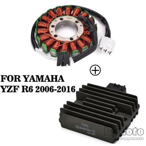 Bobine De Stator & Régulateur Rectifieur Pour Yamaha Yzf R6 Yzf-R6 Yzfr6 2006 2007 2008 2009 2010 2011 2012 2013 2014 2015 -2016 ""Nipseyteko""