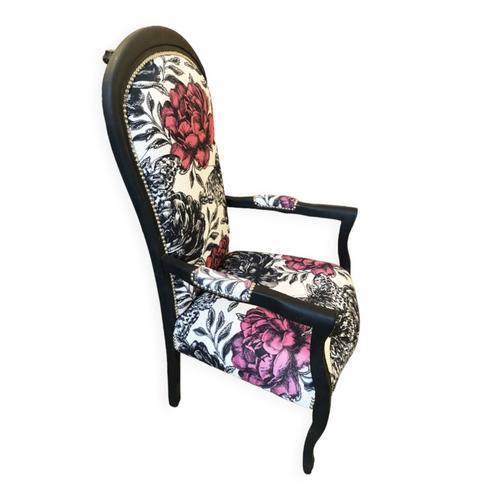 Fauteuil Voltaire Baroque 1950 Noir