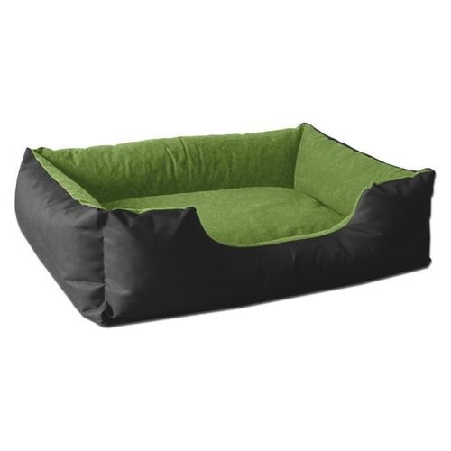 Beddog® Lupi Lit Pour Chien, Panier Corbeille, Coussin De Chien [Xl Env. 100x85cm, Green-Field (Noir/Vert)]