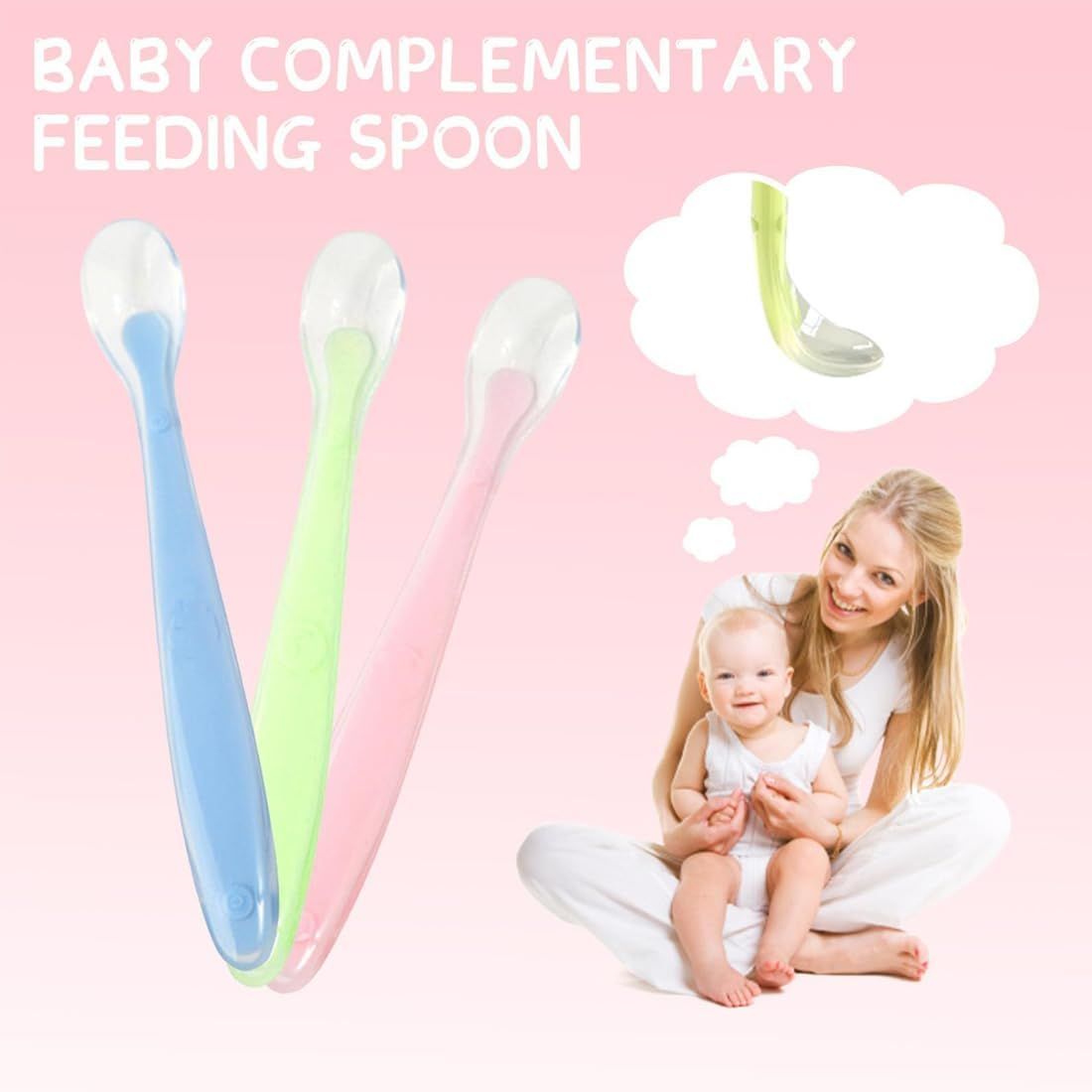 Cuillere Bebe 1er Age (4 PCS) – cuillère bébé en Silicone – Cuillère  Incurvée Souple pour Les Repas de Bébé de Plus de 1 Mois – Qualite Garantie  : : Bébé et Puériculture