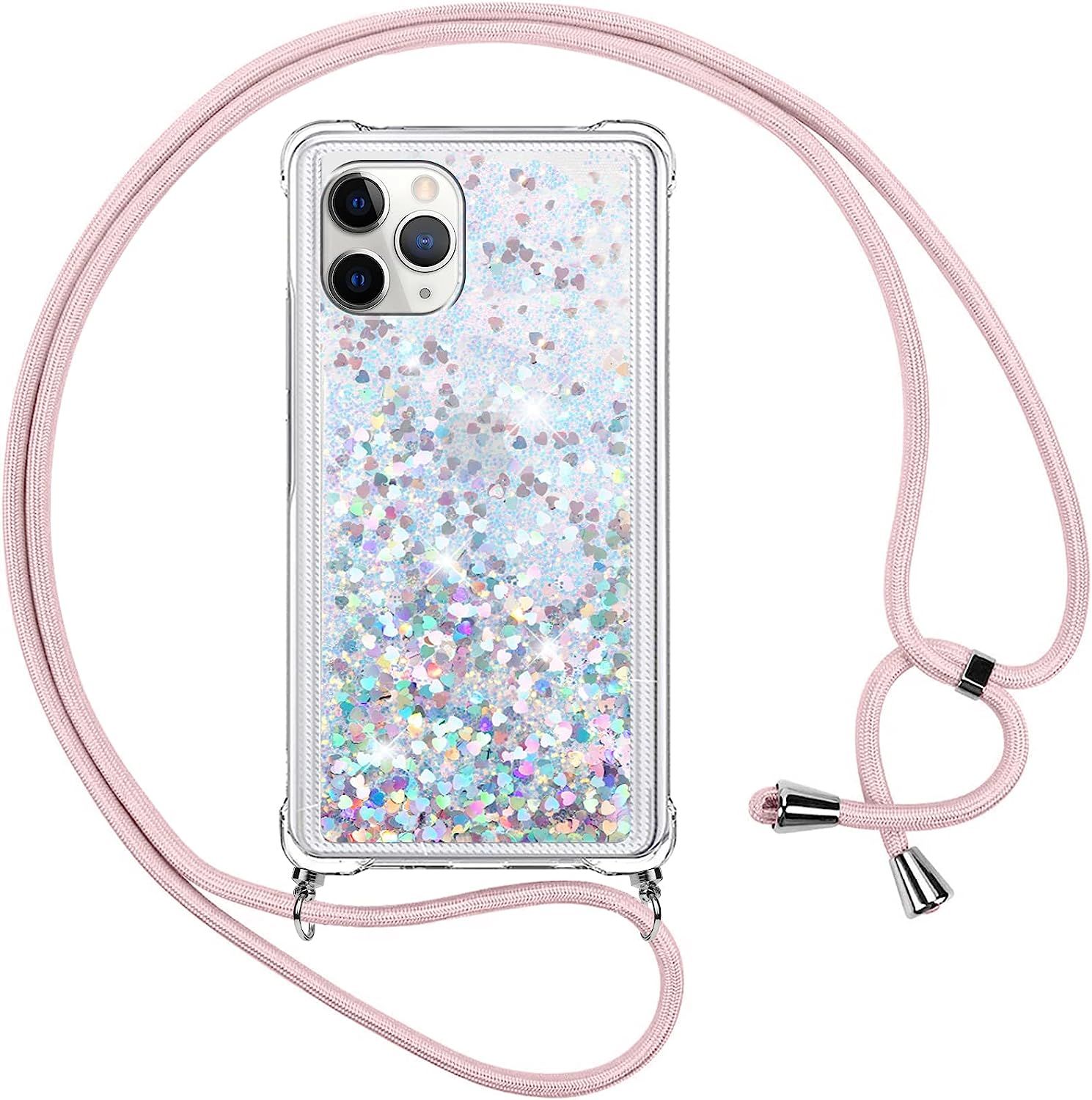 Coque avec Cordon iPhone 11 Transparent Collier Réglable Téléphone