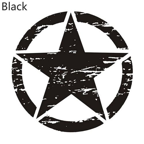 Autocollant En Vinyle Pour Jeep Wrangler, Nouveau, 50x50cm, Image Militaire, Étoile De L'armée, Capot De Voiture