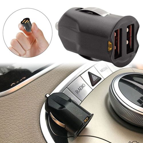 Mini Usb Chargeur De Voiture Adaptateur 2a Voiture Usb Chargeur De Téléphone Portable Double Usb Voiture Chargeur Charge Automatique 2 Ports Pour Samsung