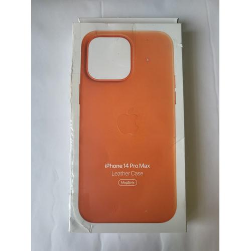 Iphone 14 Pro Max Leather Case Magsafe Orange