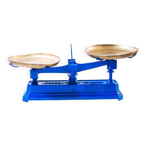 Ancienne Balance Roberval Restaure Dbut Xxme Bleu