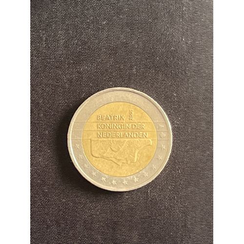 Piece 2 Euro Beatrix Koningin Der Nederlanden 2001 Valeur