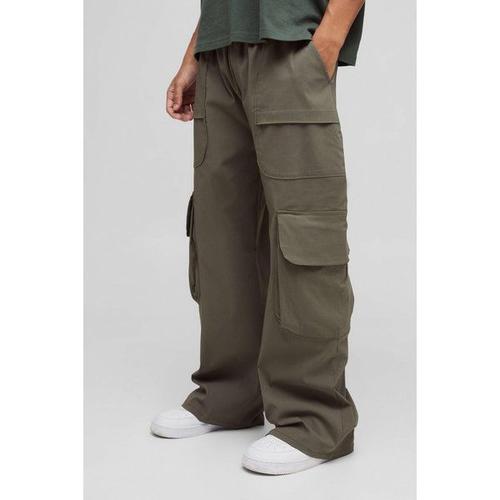 Pantalon Cargo Parachute Homme - Kaki - S, Kaki