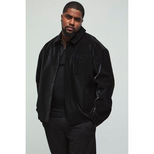 Grande Taille - Surchemise À Manches Longues Homme - Noir - Xxxxxl, Noir