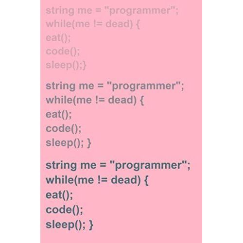 Coding Journal Notebook Blank For Pseudocodes Ideas Computer Science Book, Programming Code Design: Coding Notebook For Girls Or Guys Pink