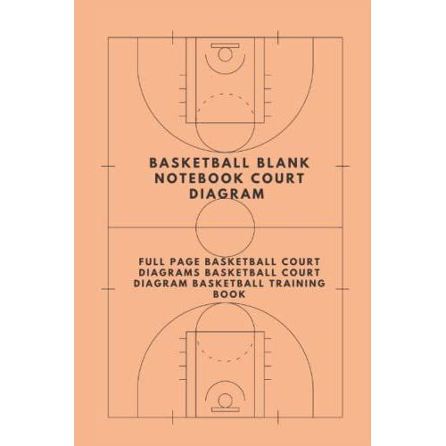 Basketball Blank Notebook Court Diagram: Full Page Basketball Court Diagrams Basketball Court Diagram Basketball Training Book
