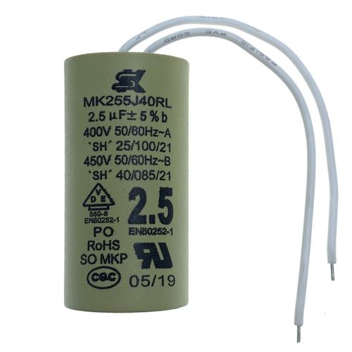 Condensateur de pompe de Circulation d'eau pour chaudière à gaz,2.0uF,2.5uF,pour Wilo & grondfos - Type MK255J40RL 2.5uF