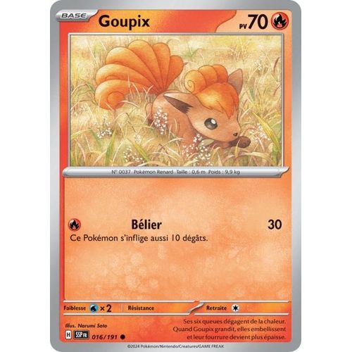 Carte Pokémon - Goupix - 016/191 - Ev8 Etincelles Déferlantes