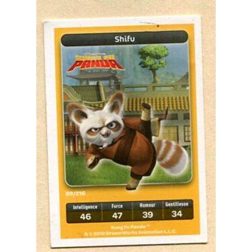 Carte Dreamworks - " Kung Fu Panda " : Shifu - 2010