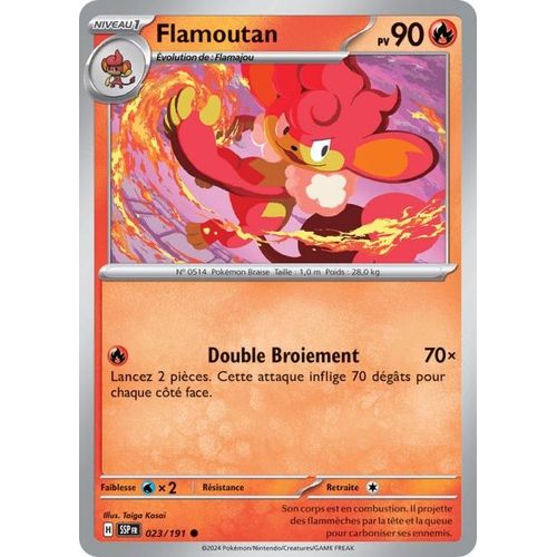 Carte Pokémon - Flamoutan - 023/191 - Ev8 Etincelles Déferlantes