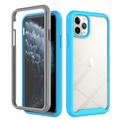 Coque Transparente Antichoc En Tpu Pour Iphone 11 Pro Max 6.1 Protection D'écran Intégrée Défense Robuste