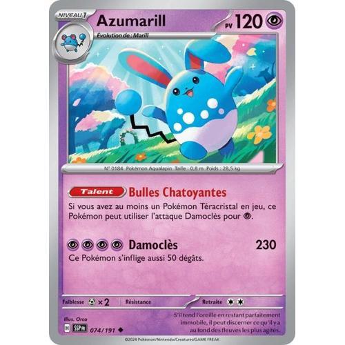 Carte Pokémon - Azumarill - 074/191 - Ev8 Etincelles Déferlantes