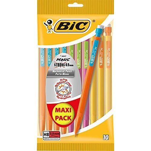 Bic Matic Strong Porte-Mines Jetables 0,9 mm Pochette de 10 Maxi Pack