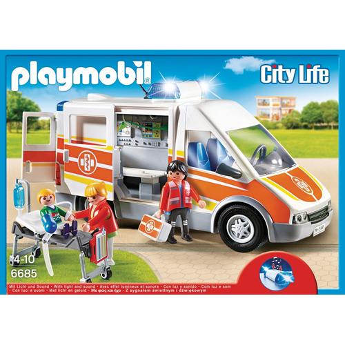 Playmobil 6685 - Ambulance Avec Gyrophare Et Sirène