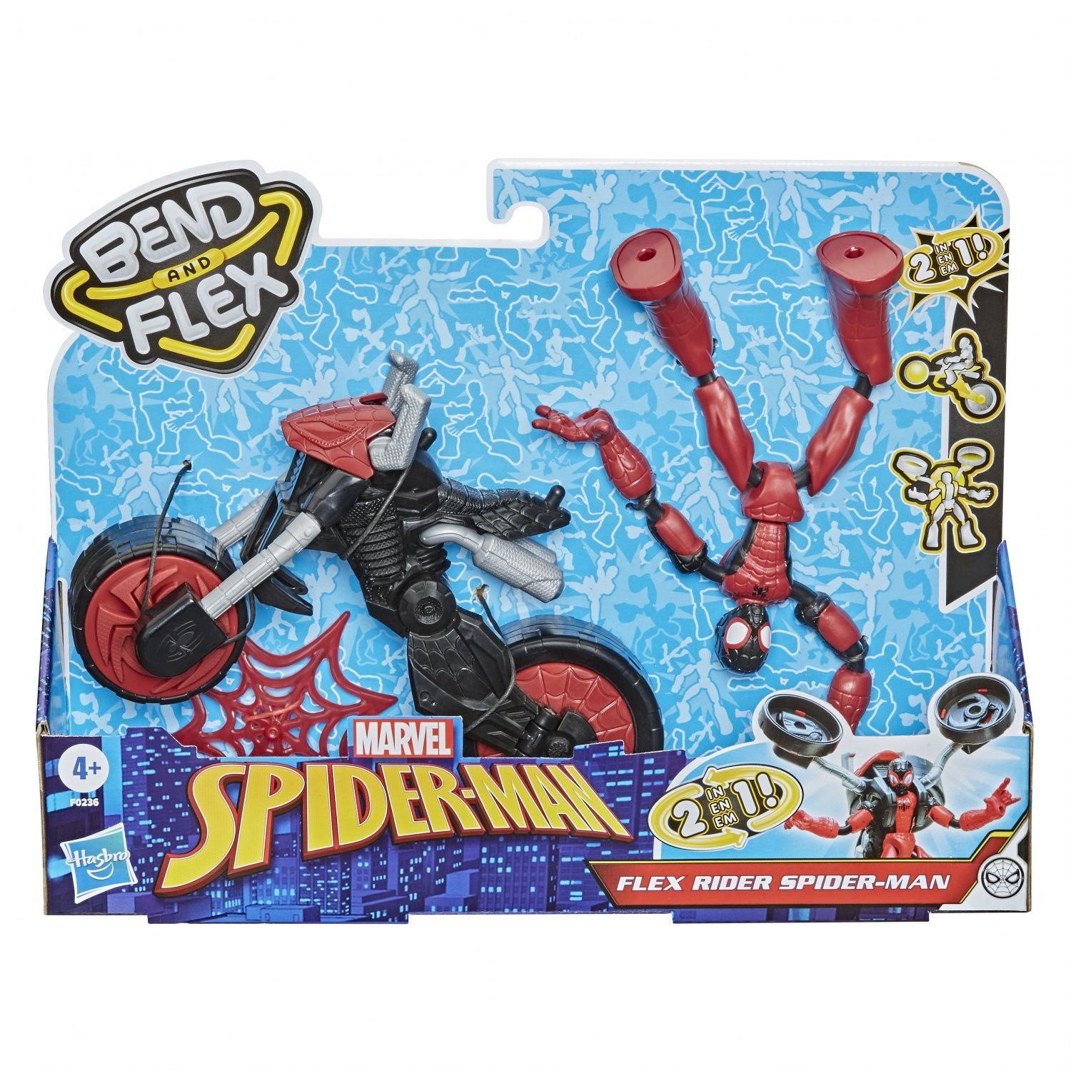 Moto spider man Figurine Spiderman 15 cm Bleu Et Rouge Personnage