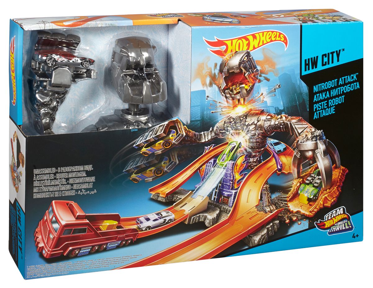 Hot Wheels Piste Robot Attaque - vehicules-radiocommandes