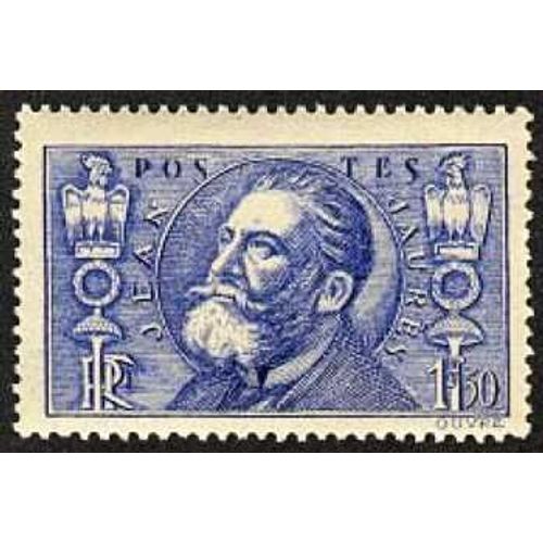 France 1936, Très Beau Timbre Neuf** Yvert 319, 22ème Anniversaire De La Mort De Jean Jaurès (1859-1914) - 1.50 Fr. Outremer.