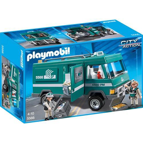 Playmobil  City Action 5566  - Convoyeurs De Fonds Avec Véhicule Blindé