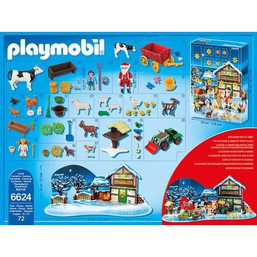 Playmobil 6624 - Calendrier De L'avent "Père Noël À La Ferme