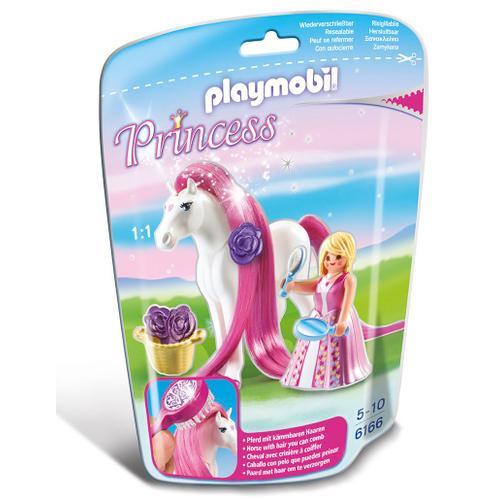 Playmobil 6166 - Princesse Rose Avec Cheval À Coiffer