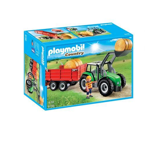 Playmobil 6130 - Tracteur Avec Pelle Et Remorque