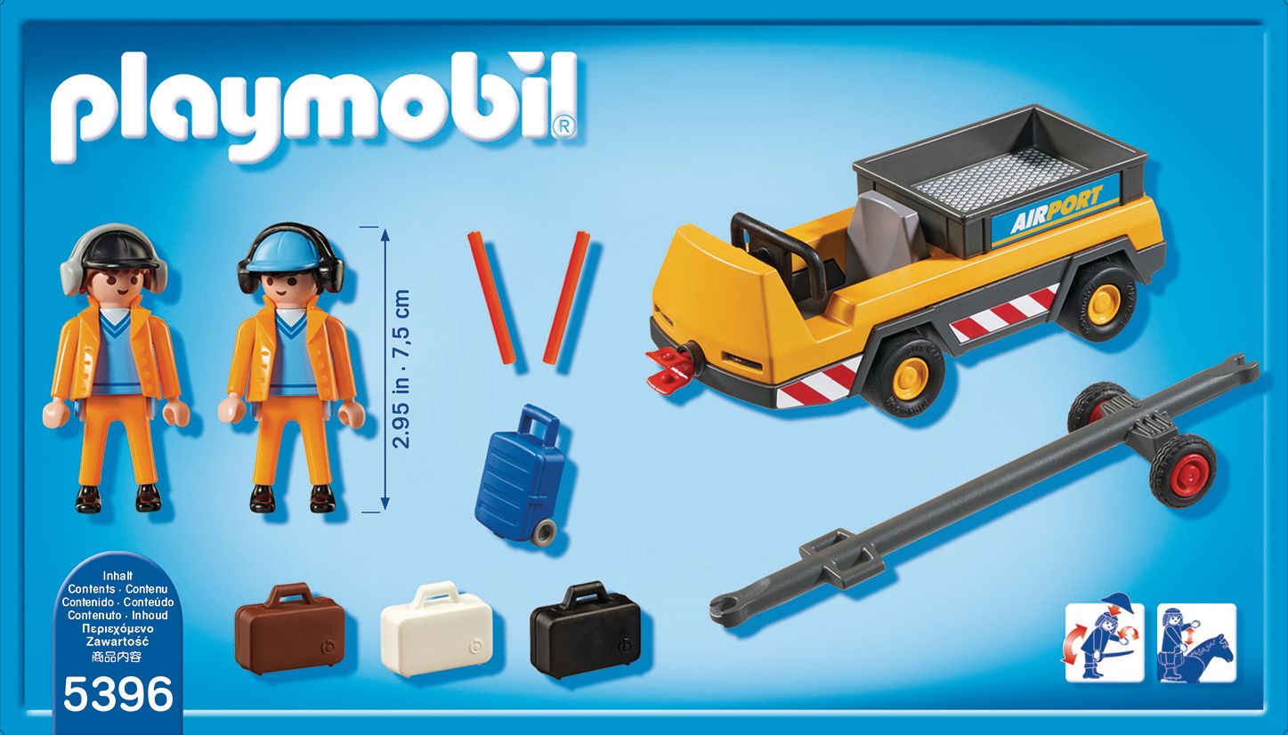 Playmobil 5396 - Agents Avec Tracteur � Bagages - 3
