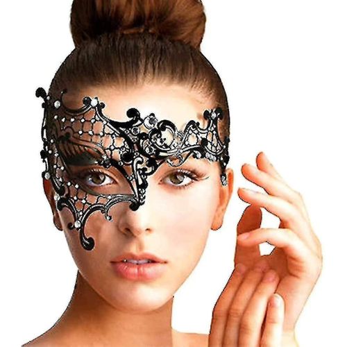 Masque De Mascarade Pour Femmes Demi-Masque Facial Princesse Style Vénitien Masques En Métal