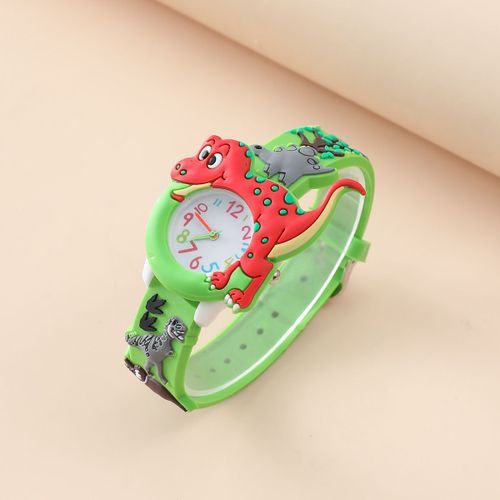 1 Pièce Montre Enfant(Dinosaure Rouge),Montre-Bracelet Étanche Pour Enfant Mouvement À Quartz,Conception De Dessin Animé 3d,Montre Enfant Numérique Pour 3 Ans À 11 Ans Fille Garçon
