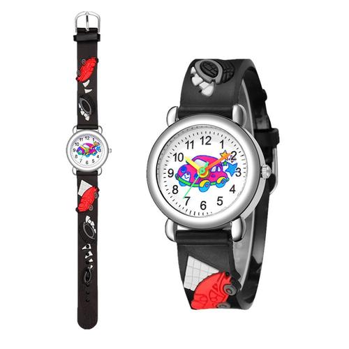 Montre Enfant Noir voiture Montre Bracelet tanche pour Enfant