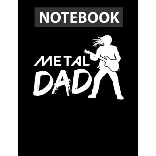 Guitarist Guitar Player Electric Guitar Men Metal Dad Dad Dad Ruled Notebook - Back Pocket, Perfect For School, Home & Office
