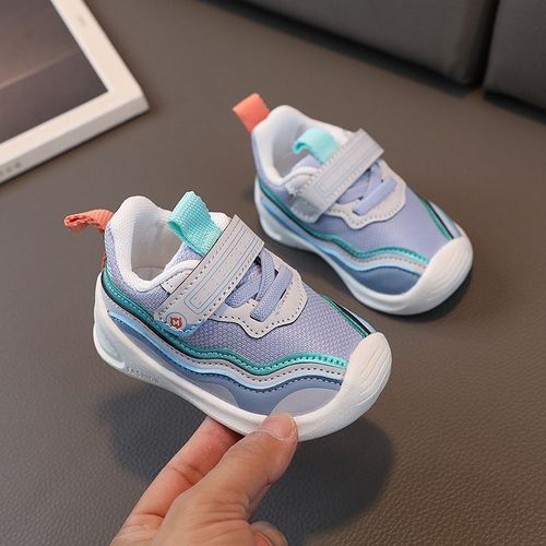 Automne Nouveau Bébé Chaussures Fonctionnelles Bébé Enfant En Basge Chaussures Garçons Et Filles Respirant Double Maille Chaussures-18-blanc