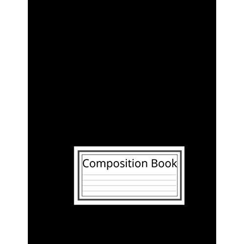 College Ruled Composition Notebook | Pure Black Matte | 120 Pages