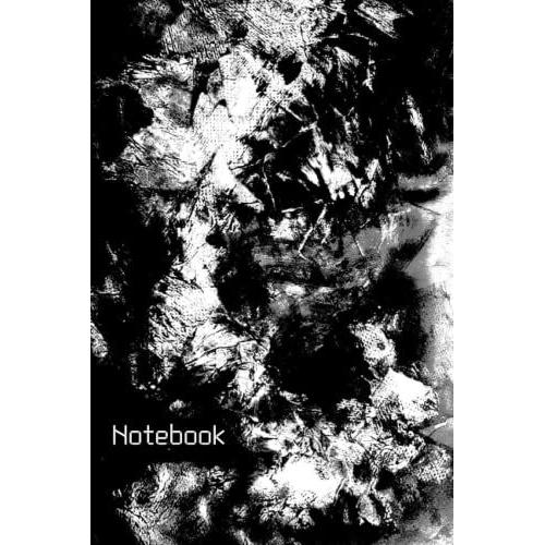 Notebook: 6"X 9" Practical Journal With Lined & Unlined Pages: Black, Abstract, Elegant, Contemporary & Attractive Paper Cover Notebook