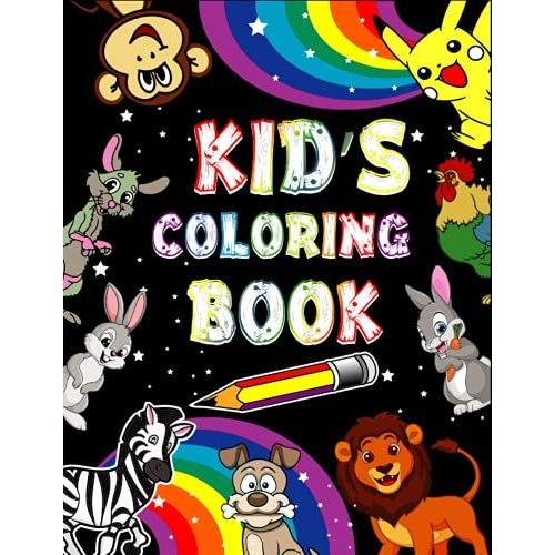 Kids Coloring Books Animal, Fruits, Vegetables Coloring Book: One Sided 50 Coloring Pages!!, Easy, Large, Giant Simple Picture Coloring Books For ... Early Learning, Preschool And Kindergarten