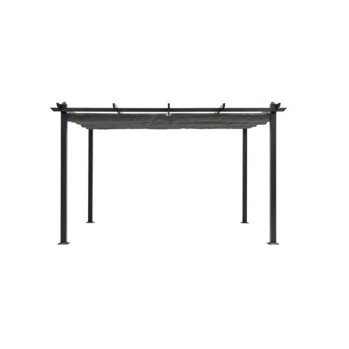 Pergola Aluminium Structure Ombrage Jardin Terrasse 4x3m Tonnelle Auvent Gris